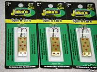 JAKES JAKES SPIN A LURE SPIN A LURE SAL BRASS 3 PACK  
