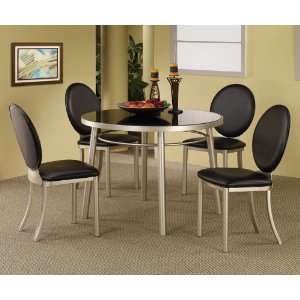  Danika Round Dining Table in Silver Finish