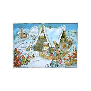 Winter Nativity Scene Paper Advent Calendar