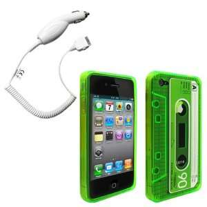 Cbus Wireless Green/Green Flex Gel Cassette Tape Case / Skin / Cover 