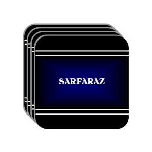 Personal Name Gift   SARFARAZ Set of 4 Mini Mousepad Coasters (black 