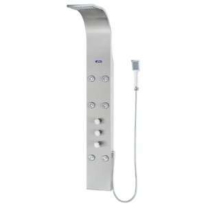 Shower Panel System with Six Body Jets in Stainless Steel, 61 x 9.875 