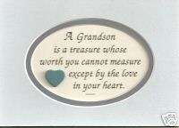 GRANDSONs treasure verses poems LOVE In HEART plaques  