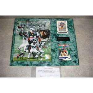  Darrelle Revis Autographed New York Jets Wall Plaque w 