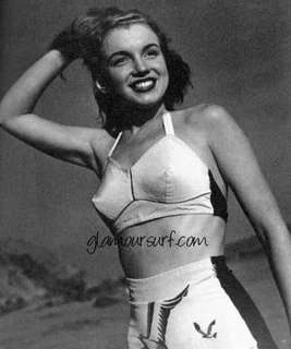 Marilyn Monroe are from 1945. Marilyn modeled for swimsuits early in 
