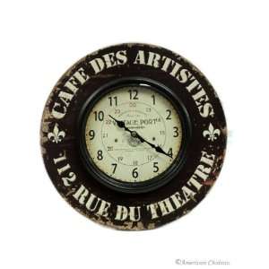  Cafe des Artistes French Coffee Wall/Kitchen Clock