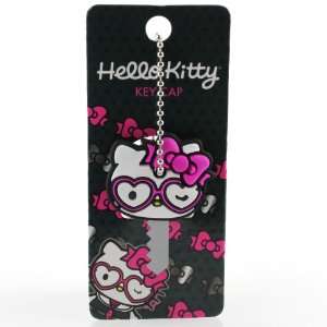  Hello Kitty Sanrio Key Cap with Pink Heart Glasses 