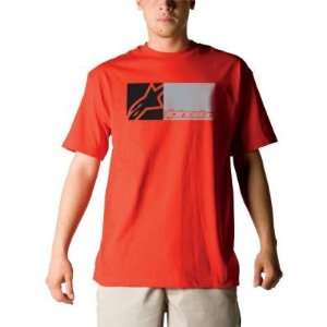 Alpinestars Rectangle T Shirt , Color Red, Size Sm, Style Rectangle 