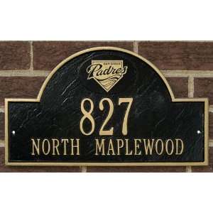  San Diego Padres MLB Personalized Address Plaque   Black Gold 