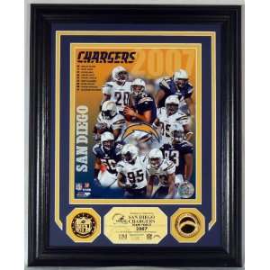 SAN DIEGO CHARGERS 2007 Team Force PHOTOMINT & 24KT GOLD COINS By 