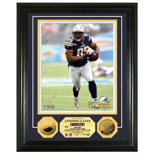  San Diego Chargers Antonio Gates 2010 24KT Gold Coin Photo 
