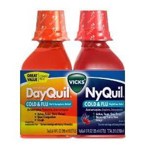  Vicks Nyquil Cherry Cold and Flu and Dayquil Cold and Flu 