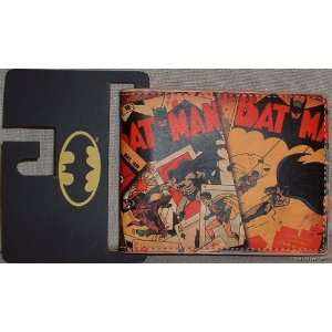  DC Comics BATMAN Comic Book Leather Bi Fold WALLET 