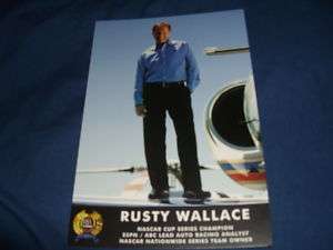RUSTY WALLACE NASCAR POSTCARD  