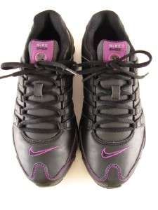 115 Nike Womens Size 8 Shox NZ Black Purple Running Shoes #283  