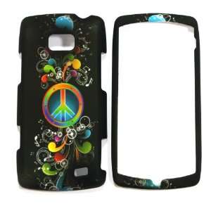  Rubber Texture LG Ally Vs740 Snap on Cell Phone Case + Microfiber Bag
