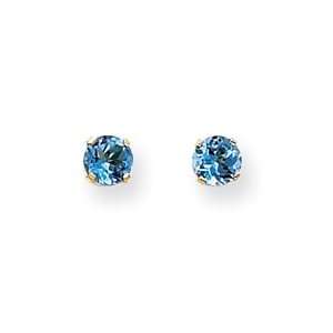  14k Blue Topaz Earrings   December Birthstone   JewelryWeb 