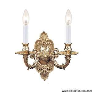   642 PB Traditional Wall Sconce Candle Wall Sconce in Polished Brass