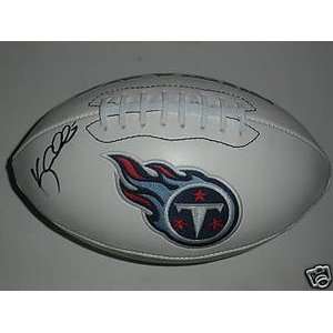  Kerry Collins Signed Tennessee Titans Logo Football 