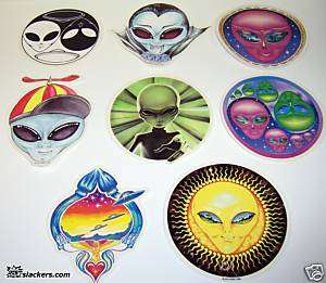 Alien  U.F.O.  ROSWELL Stickers Lot CHEAP LOOK  