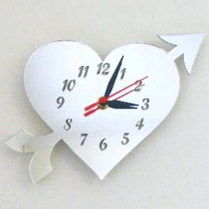  Love Heart Clock Mirror 35cm x 30cm