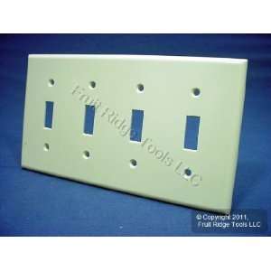 Leviton Ivory 4 Gang Toggle Switch Cover Wall Plate Switchplate 86012