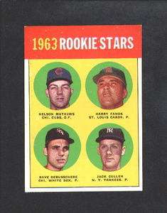1963 Topps Baseball #54 DAVE DEBUSSCHERE ROOKIEEX MT++  