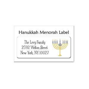  Hanukkah Menorah Label