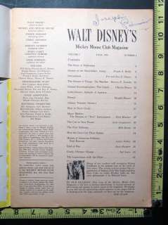   Walt Disneys Mickey Mouse Club Magazine Fall Volume I Number 4  