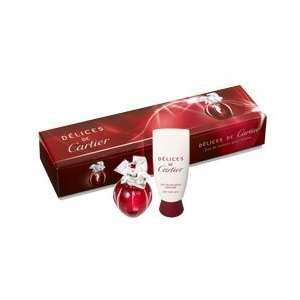 Delices de Cartier Perfume Gift Set for Women 1.7 oz Eau De Toilette 