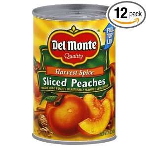 Del Monte Spiced Peaches, 15 Ounce (Pack of 12)  Grocery 