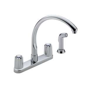  Delta Waterfall 2474 Kitchen Two Handle Faucets Chrome 
