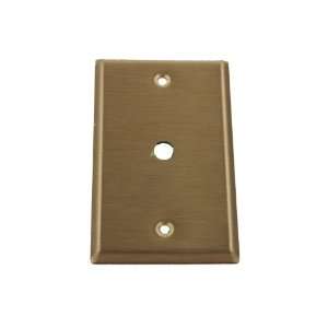   Telephone/Cable Wallplate, Standard Size, Box Mount, Stainless Steel