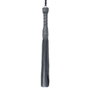  Mid Size Standard Grip Flogger with Black Rubber and Cow 