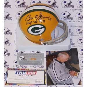  Bart Starr Hand Signed Packers Mini Helmet Sports 