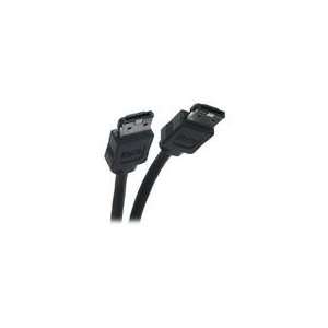  OKGEAR 6 ft.External SATA 6 Gbps Round Cable, Black 