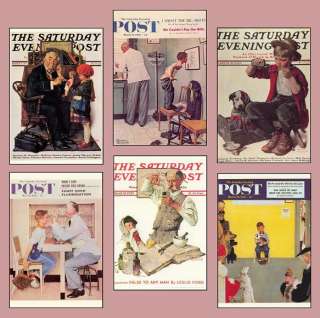 Norman Rockwell Medical, Doctor Themed Postcards  