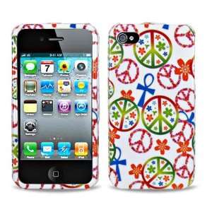  iPhone 4 Colorful Peace Signs Design Protector Case Cell 