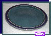 Denby England Stoneware Harlequin Dinner Plate Green Bl  