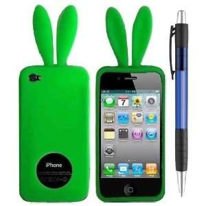  Neon Green Rabbit Ear Shape Design Protector Soft Cover 
