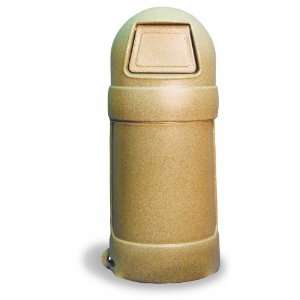   24 Gallon Design Line RounTop Waste Receptacle, Round, Sandstone