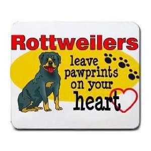  Rottweilers Leave Paw Prints on your Heart Mousepad 
