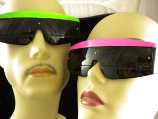 80S TRON ROBOT SUNGLASSES LOT OF 2 WITH COLOR LINES  