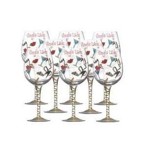 Celebrations by Mikasa Single Lady Wine Glasses, Set of 8  