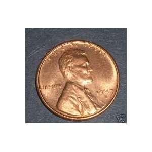  1949 S   CHOICE UNCIRCULATED RED   LINCOLN WHEAT CENT 