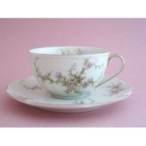  Theodore Haviland ROSALINDE Tea Cup & Saucer Set Kitchen 