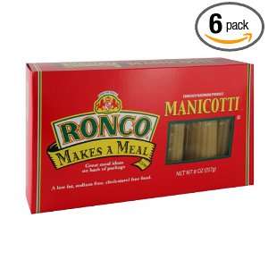 Ronco Manicotti, 8 Ounce (Pack of 6)  Grocery & Gourmet 