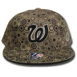  MLB WASHINGTON NATIONAL FLAT BILL HAT CAP 8 FITTED