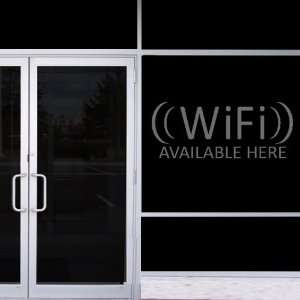  StikEez Grey Large WiFi Available Here Window & Wall Decal 