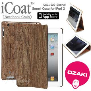 Ozaki iCoat Notebook Grain Wood iPad 2 Foldable case#60  